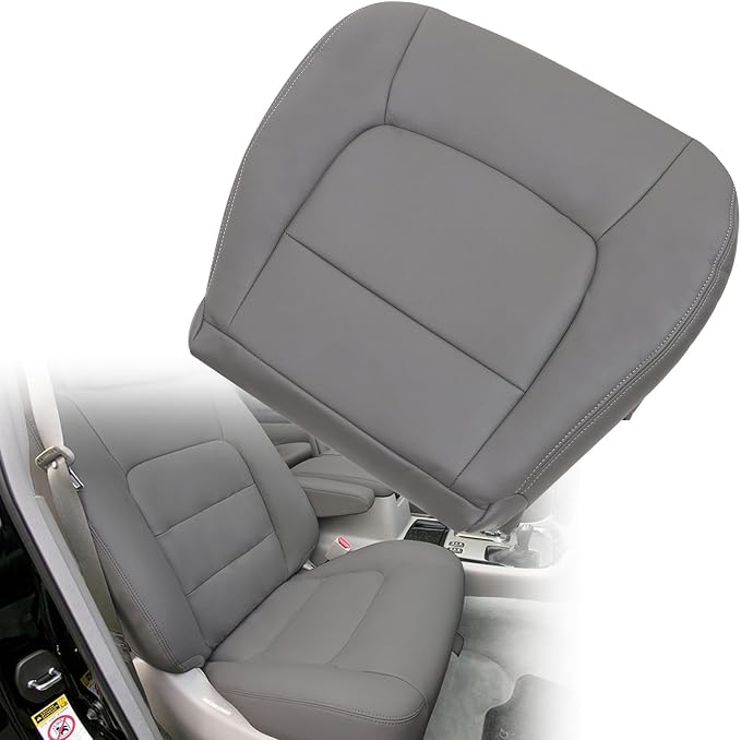 SecosAutoparts Gray Front Driver & Passenger Side Bottom & Top Microfiber Leather Replacement Seat Cover Compatible with Lexus LX 470 1998 1999 2000 2001 2002 2003 2004 2005 2006 2007