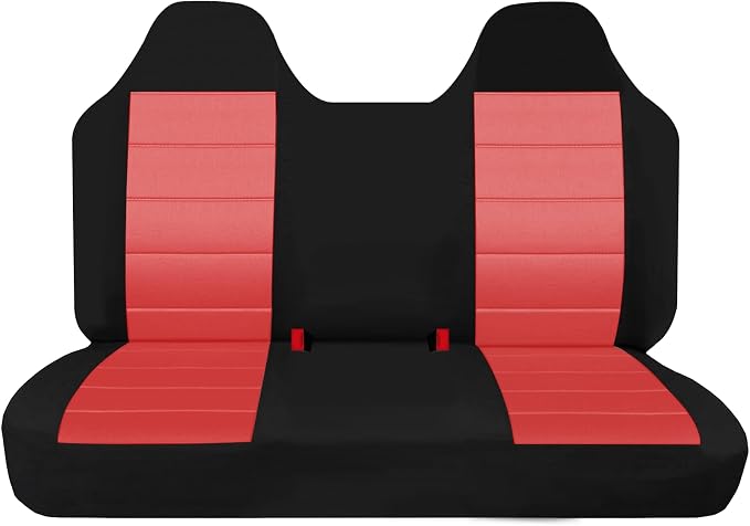 Custom Bench Seat Covers for Ford F150 1999 2000 2001 2002 2003 2004 Heavy Duty Cloth Protector Interior Accessories，Waterproof & Machine Washable - Red