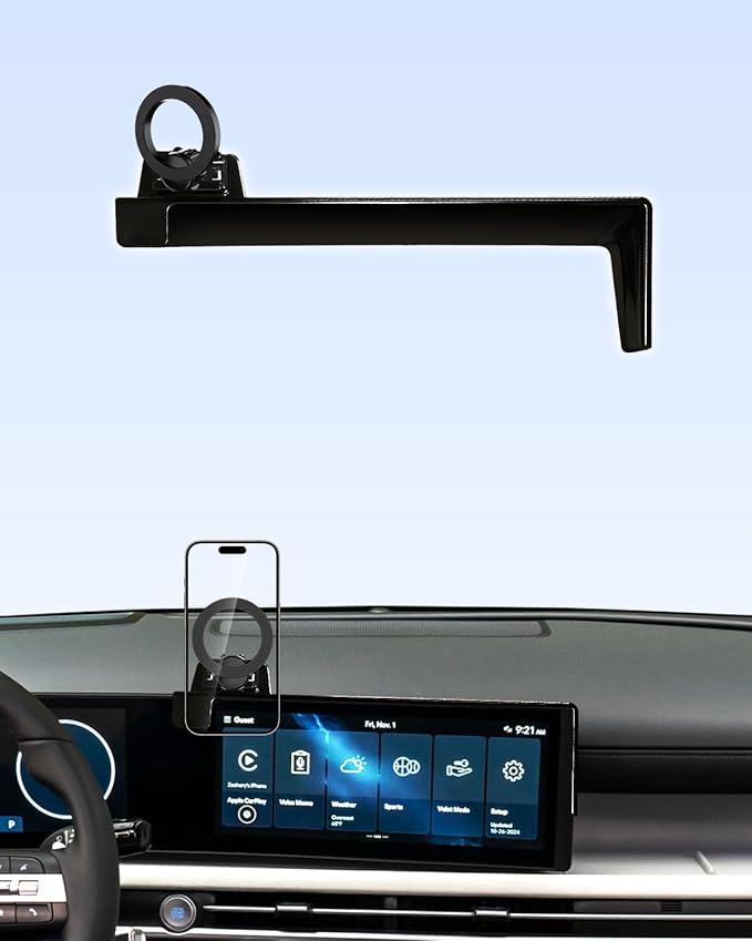 PZK Car Phone Holder for Hyundai Tucson/Tucson Hybrid 2025 2026 Accessories 12.3-Inch Screen Fixed Clip, Compatible with MagSafe Strong Magnetic Car Phone Mount, 360° Rotation Automobile Cradles