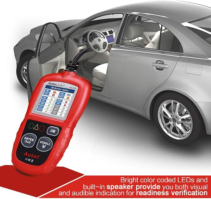 Autel Autolink AL319 Car OBD2 Scanner Code Reader Engine Fault Code Reader Scanner CAN Diagnostic Scan Tool for All OBD II Protocol Cars Since 1996