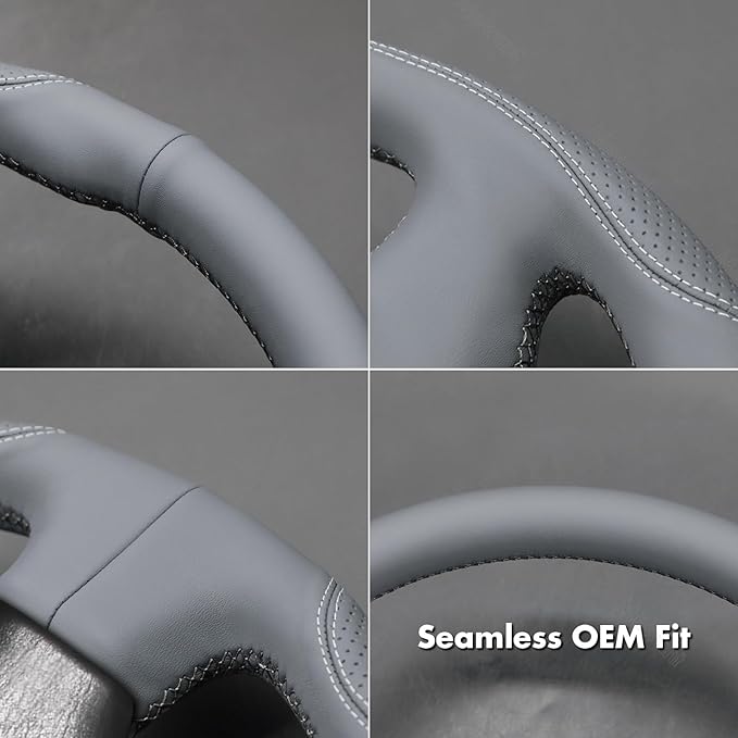 MEWANT Hand Stitch Steering Wheel Cover for Toyota RAV4 1998-2003 / Celica 1999-2006 / Corolla 2003-2008 / Matrix 2002-2008 / MR2 1999-2007 / Supra/Caldina, Custom Fit DIY Wrap Interior Accessories
