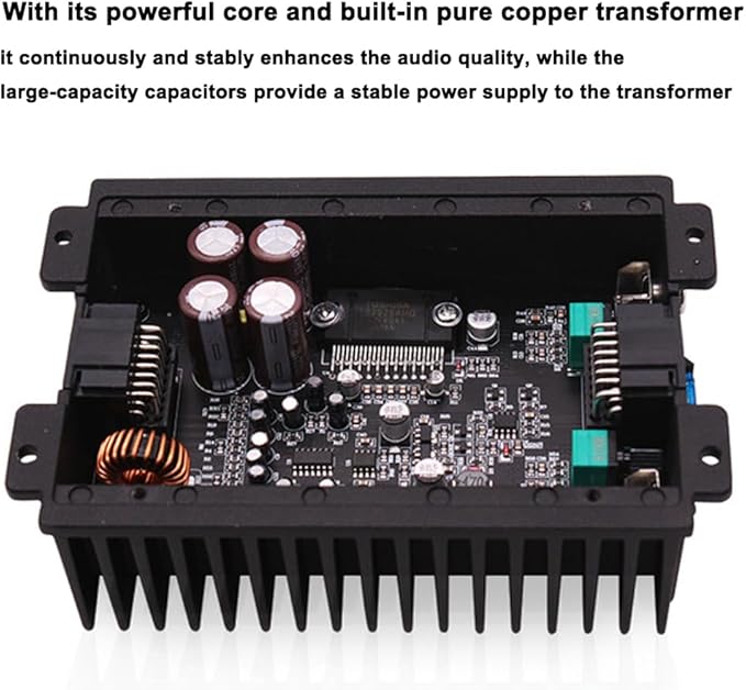 4-Channel Car Amplifier 80Wx4 Audio Power Booster with Pure Copper Transformer Enhanced Sound Quality Audio Amplifier Digital Power for Car Systems