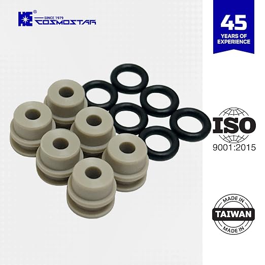 Cosmostar High-Performance Polymer Durable Side Seals with O-Ring for Fusion Air Purge Gun - 6 Pack (277298, 246348, 248128)