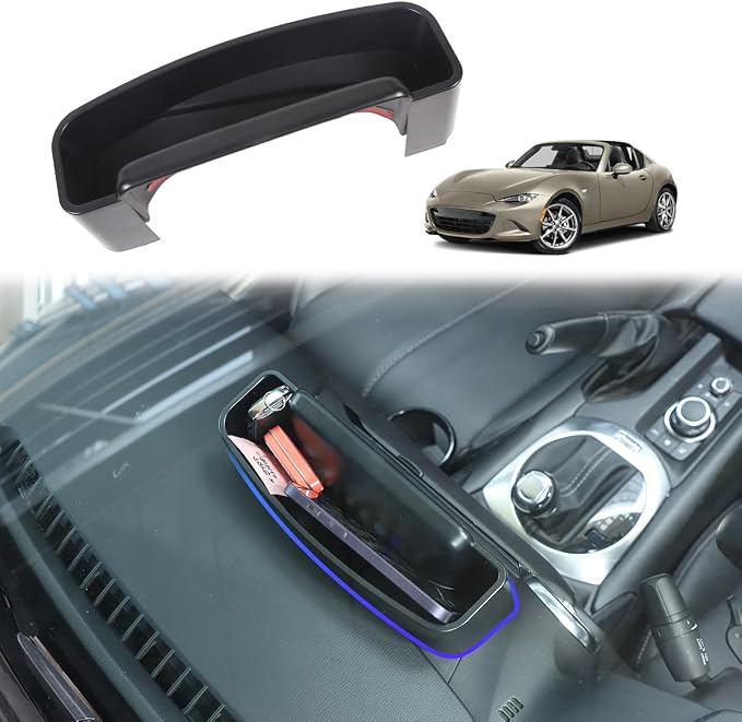 ABS Car Center Console Insert Organizer Storage Tray for Mazda MX-5 ND 2015-2023 Navigation Screen Rear Storage Tray Organizer Accessories