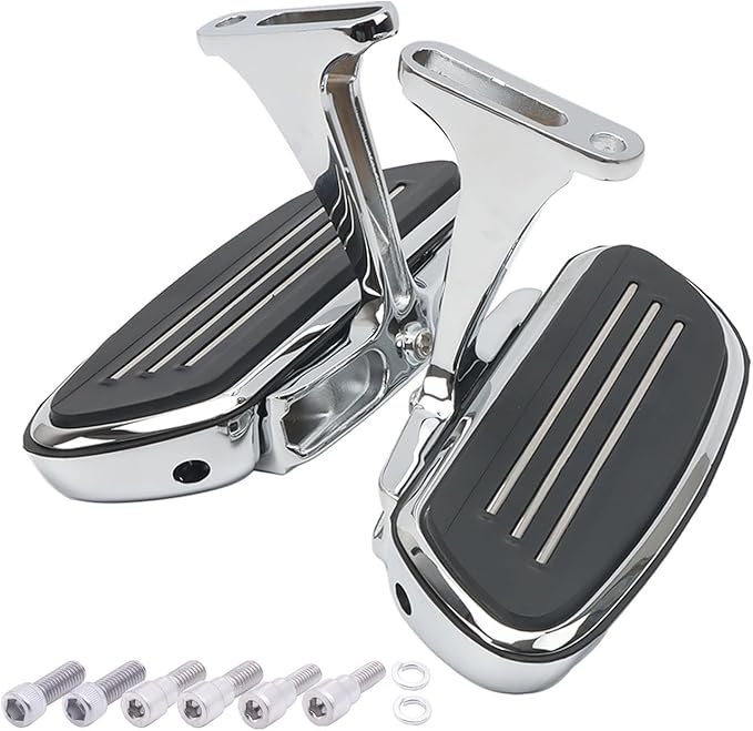 Chrome Streamliner Passenger Footboards/Foot Pegs for Harley Touring Models Street Glide Road Glide Electra Glide Road King 1993-2024 2025 2026