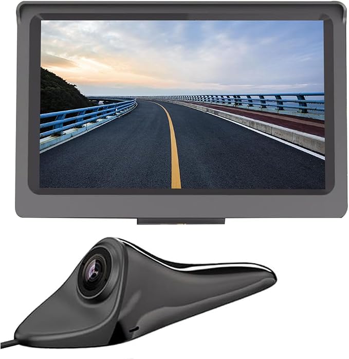 Car Blind Spot Display, HD Side View Camera, Electronic Blind Spot Rearview Mirror Camera with Rotatable Lens (Black)