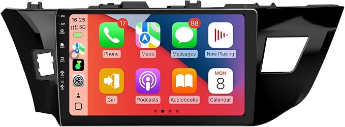 Car Radio Stereo for Toyota Corolla 2014-2016,10" Android 13 Touchscreen Head Unit,Wireless CarPlay & Android Auto,GPS Navigation,HD Backup Camera,Mirror Link,WiFi 6,Bluetooth 5.4,FM,SWC