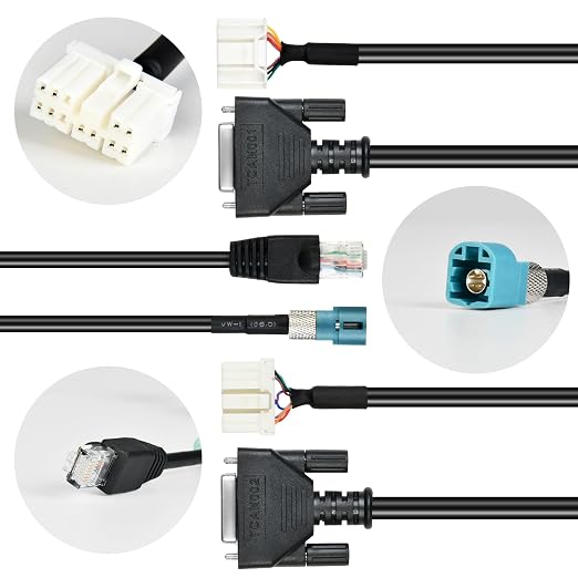 Autel Original Tesla Diagnostic Cable Set, 3PCS Test Cord for Tesla-S & X, OBD2 Diagnostic Test Cable Adapter for MaxiSys MaxiSYS 909/919/908SPro/Elite/Elite II/Ultra (3PCS)