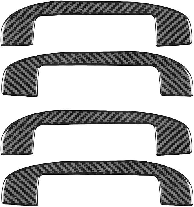 Soft Real Carbon Fiber Compatible with Nissan Altima 2013 2014 2015 2016 2017 2018 Interior Accessories Roof Top Handle Roof Grab Handle Cover Trim Sticker