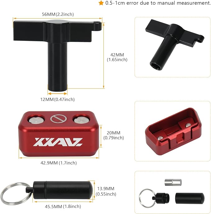OBD2 Port Anti-Theft Locking Tool, OBD2 Lock Car Anti Theft Device, Anti Theft Car Device OBD Port Protector, Compatible with GM Chevrolet GMC Cadillac Vehicles (Version 2, Aluminum)