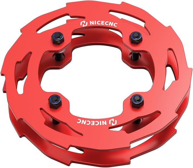 NICECNC Sprocket Guard Chain Cover Protector Compatible with Yamaha YFZ450R 2009 2010 2011 2012 2013-2023, YFZ450R SE 2009-2019 2020 2021 2022 2023, See Fitments Red