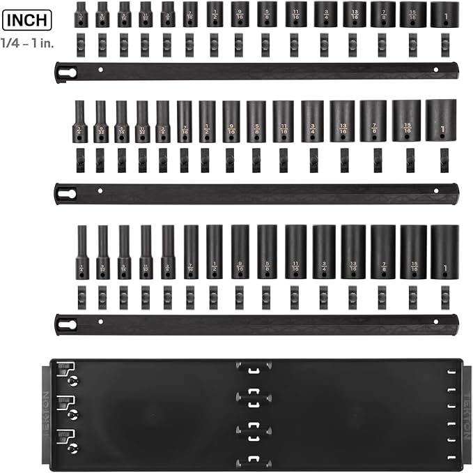 TEKTON 3/8 Inch Drive Impact Socket Set, 45-Piece | SID91124