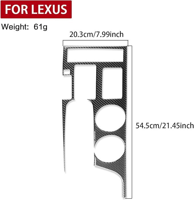 Soft Carbon Fiber Automotive Interiors Gearshift Panel 1/Piece Decorative Sticker for Lexus RC300 350 200T 15-24 Carbon Fiber Interior Accessories