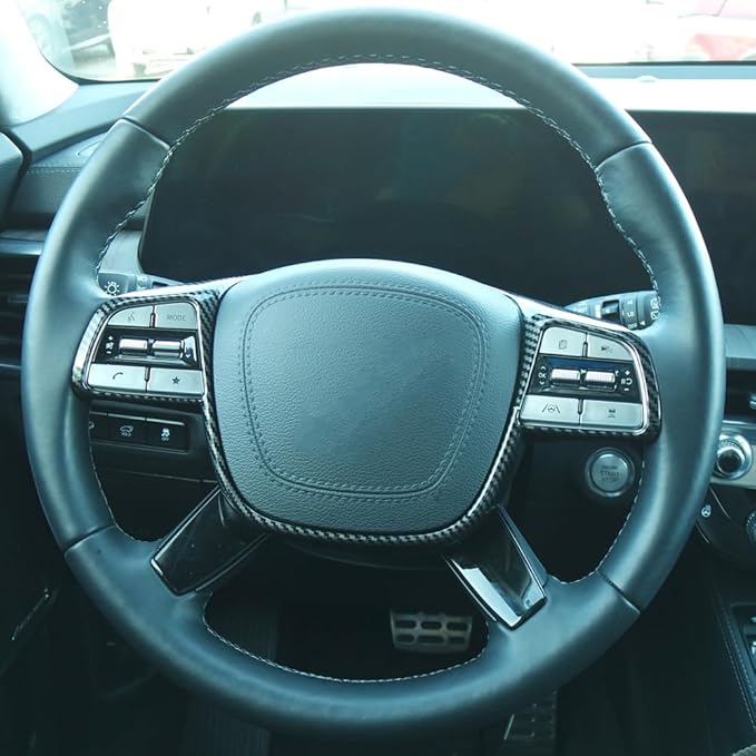YOUTOOCAR Carbon Fiber Style Steering Wheel Cover Trim Compatible with 2020-2024 Kia Telluride 2019-2020 Kia Sorento 2021-2024 Kia Barui Accessories