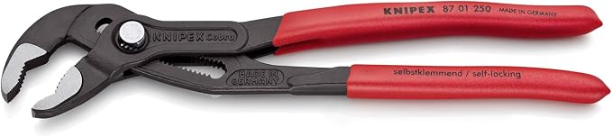 KNIPEX Tools Cobra Water Pump Pliers (8701250), 10-Inch and Long Nose Pliers With Cutter (2611200), 8