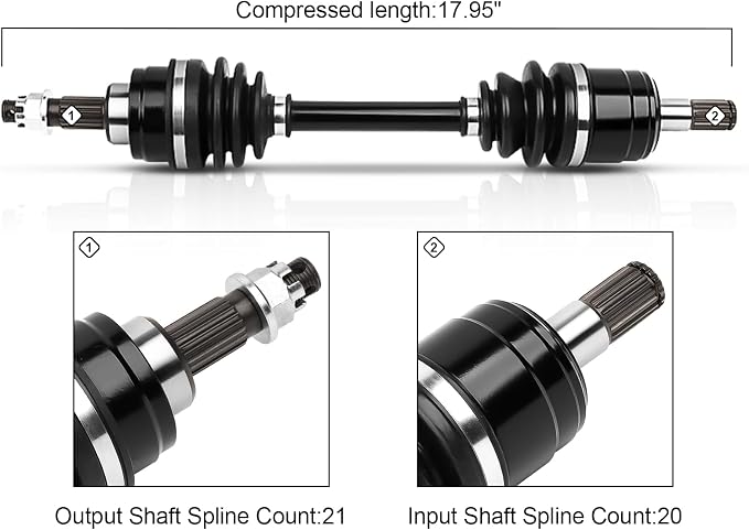 Front Left Right CV Axles set For 2000 2001 2002 2003 2004 2005 Honda Rancher 350 42250-HN5-671 42350-HN5-671 2pcs