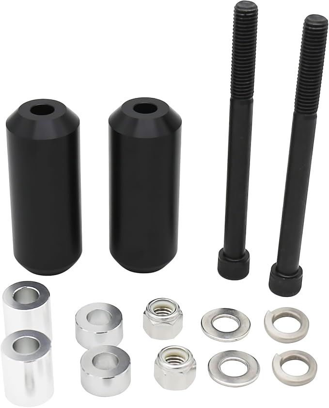 4" Motorcycle Frame Sliders Falling Crash Protector Upper Shock Mount Guards Falling Side Protector No Cut Kits Fit for Dyna 2006-2017 (Smooth Style)