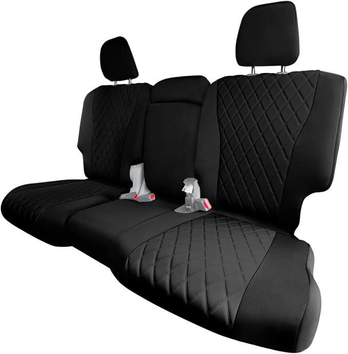 FH Group Custom Fit Car Seat Covers Specifically Made for 2016–2022 Honda Pilot, 2nd Row Set Black Ultraflex Neoprene, Waterproof Car Seat Cover, Honda Accessories