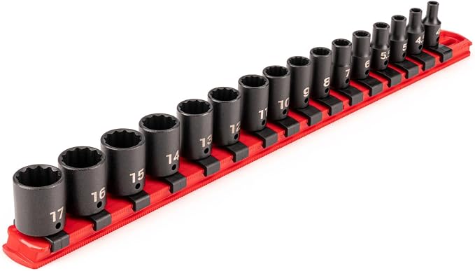 TEKTON 1/4 Inch Drive Impact Socket Set, 16-Piece | SID90106