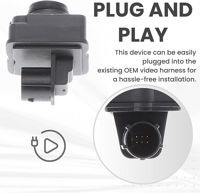 Backup Camera Replaces for 2017 2018 2019 2020 2021 Jeep Compass OE Part # 04672771AC 04672771AA 04672771AB 68245750AA 68245750AB 68245750AC