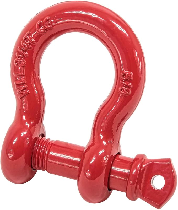 Mytee Products 5/8" Anchor Shackle Forged Carbon Steel w/Alloy Screw Pin WLL 3.25 Tons (6,500 lbs) | Double Rust Protection Heavy Duty D Ring Shackle for Towing, Rigging & Vehicle Recovery (20 Pack)