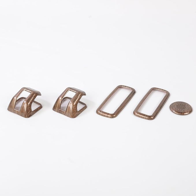Savadicar 5-Piece Overhead Interior Trim Set for 2021-Present Ford F150, Wood Grain Finish Roof Overlay Accent, Interior Decorative Accessories