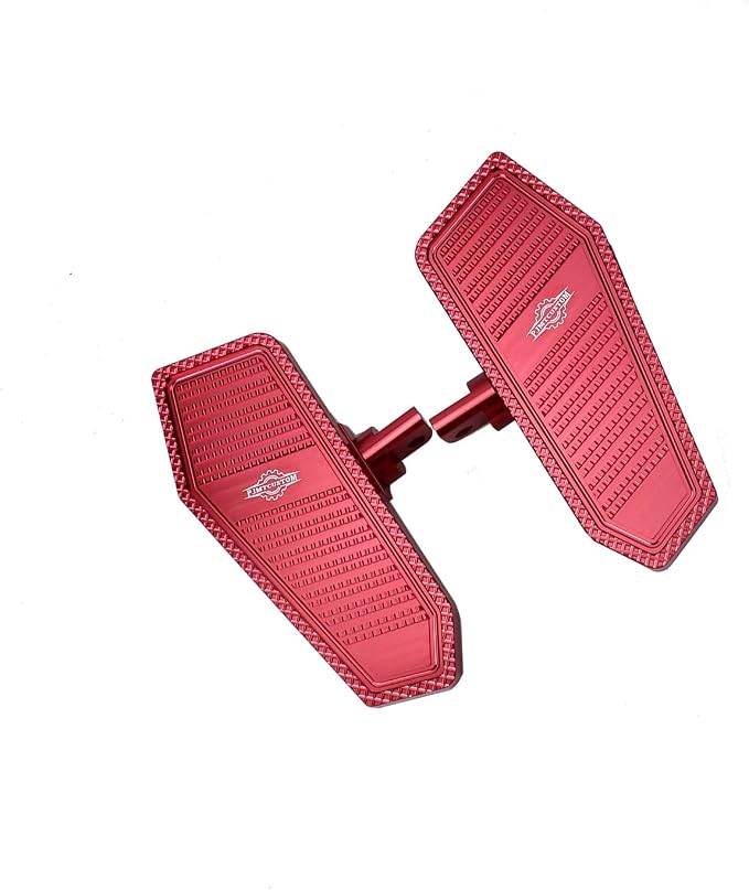 Red Rider's Mini Floorboards Foot Pedal with Male Mounting Bracket, Fits for Harley Davidson 2017-Before Mid-Control FX Dyna, Softail Models and 2016-Later Tourings