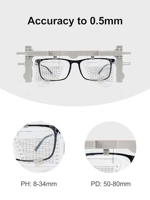Pupilometer PD Meter Ruler for Progressive Multi-Focus Lenses - PD & PH Measuring Tool with 0.5mm Accuracy