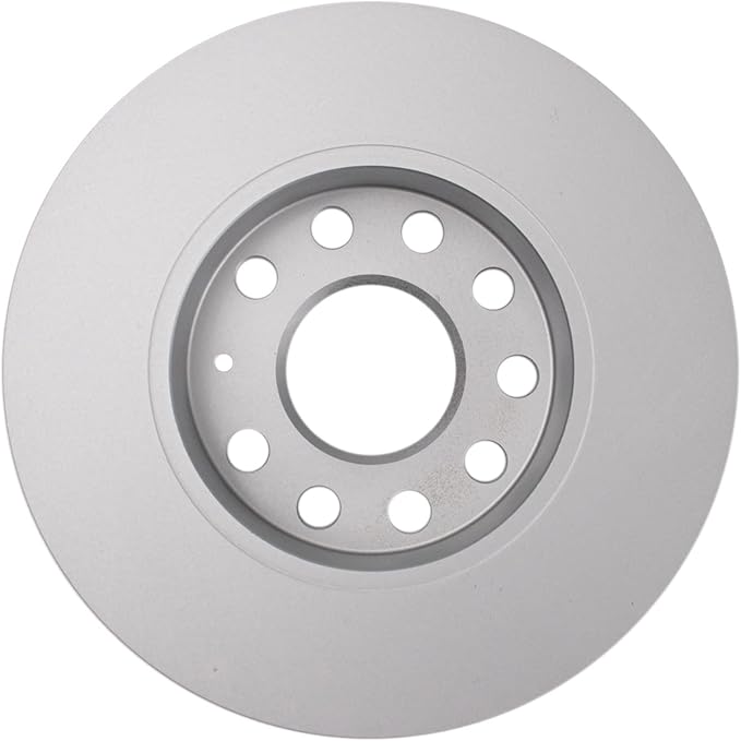 TRQ Rear Brake Rotor Set G Coated Solid Compatible with 2008 Audi A3 A3 Quattro 2005-2010 Volkswagen Jetta 2008 Volkswagen Rabbit