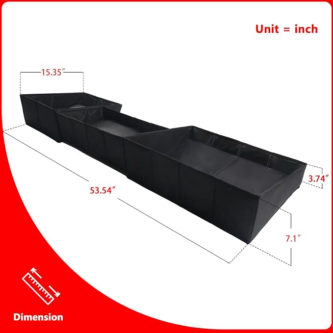 Foldable Under Seat Storage Box for 2014-2018 Chevrolet Silverado/GMC Sierra 1500 2015-2019 Silverado/Sierra 2500HD 3500 HD Crew Cab | Sierra Accessories Truck bed Underseat Storage Organizer