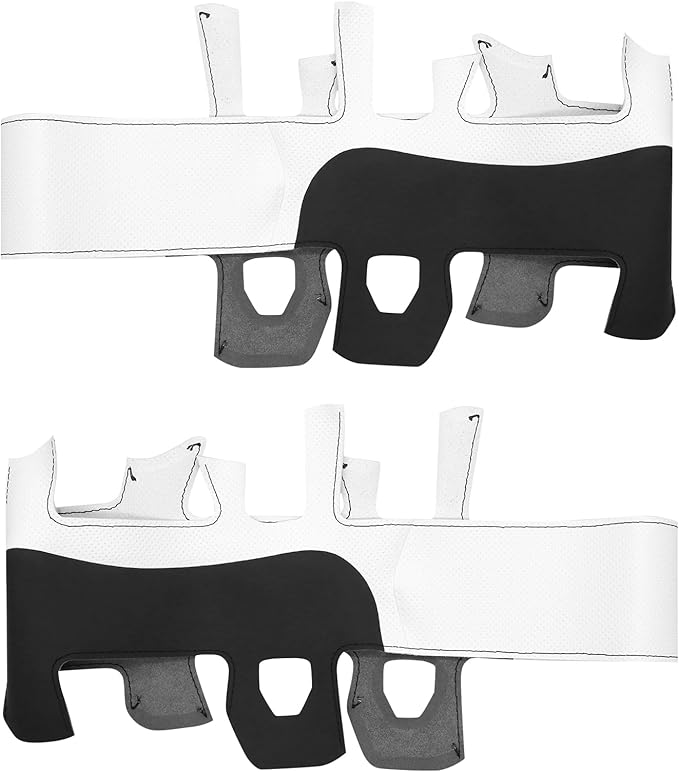 MEWANT Hand-Stitched Steering Wheel Cover Wrap for Dodge Ram 1500 2019-2023 Steering Wheel Accessories for Dodge Ram(Backsides Without Buttons)