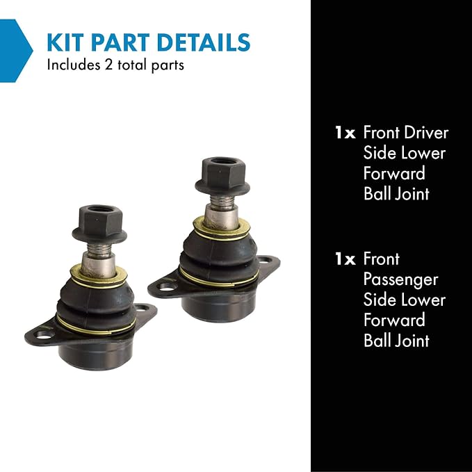 TRQ Front Lower Ball Joint Set Compatible with 2004-2007 BMW X3