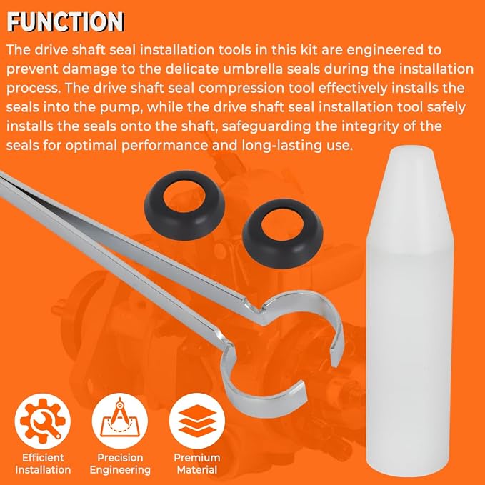 13371 22727 Injection Pump Seal Tool for Roosamaster for Stanadyne Drive Shaft Seal Install Tool Kit Diesel Fuel Injection Pump Drive Shaft Seal Installation Tool