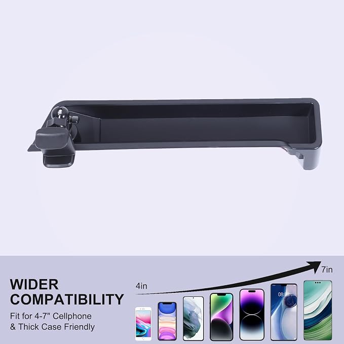 Car Center Console Dash Organizer with Phone Holder Compatible with Toyota Land Cruiser 250 Prado LC250 J250 2024 2025,ABS Dashboard Tray Storage Box Interior Accessories (Phone Mount Holder A)