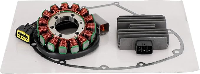Magneto Coil Stator + Voltage Regulator + Gasket Assy Fit for Kawasaki VN900 Classic 2006-2013,Vulcan 900 Classic/Classic LT 2006-2023,Custom 2007-2008,Vulcan 900 Custom 2007-2023