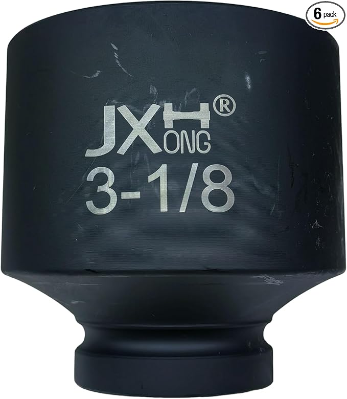 1" Drive 3-1/8" Jumbo Impact Socket, 6-Point, Heat Treated Cr-Mo Alloy Steel