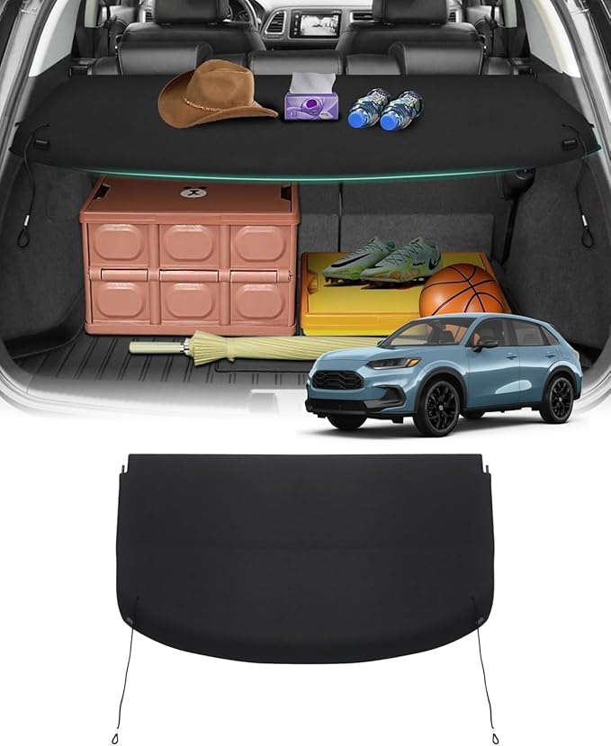 Powerty Cargo Cover for 2023-2025 Honda HRV HR-V, Trunk Cover Privacy Screen Rear Cover Cargo Security Shade for HRV Accessories