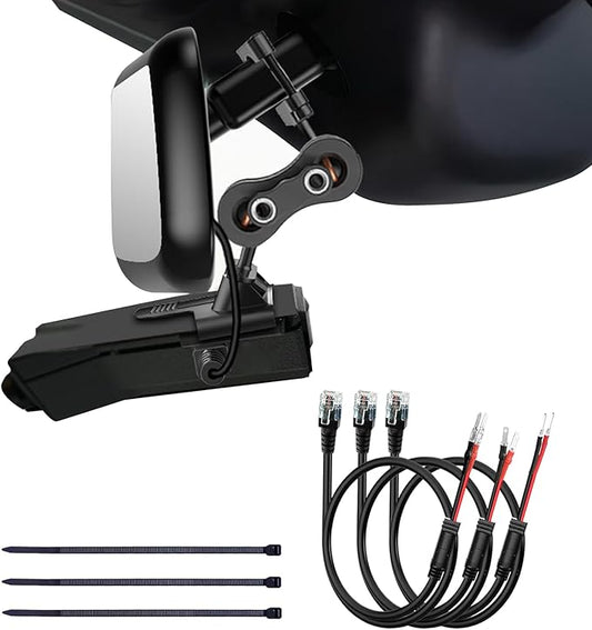 SDSACZMU Radar Detector Mount,Rearview Mirror Rod Radar Mounting Bracket+Rearview Mirror Hard Wire Power Cord kit16,with Inline Fuse (for Valentine V1 Radar Detector)