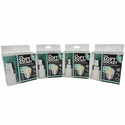 BALLADE SPORTS 4 Pack - Soft Socket for Lug Nuts 17mm 19mm 21mm 22mm All Included