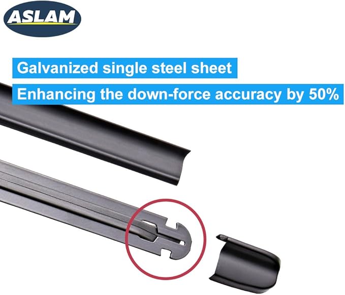 ASLAM Windshield Wipers All-Season Blade Type-M 26"+15",Multifunctional Adapters and Refills Replaceable,Double Service Life(set of 2)