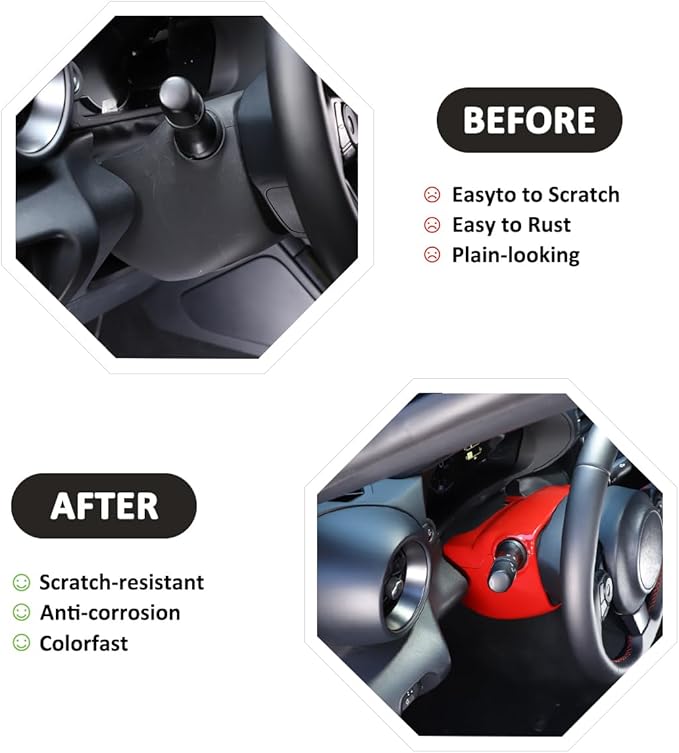 Car Steering Wheel Base Upper Trim For Subaru BRZ Toyot@ 86 2022-2023 Interior Steering Wheel Base Decoration Accessories (Red)
