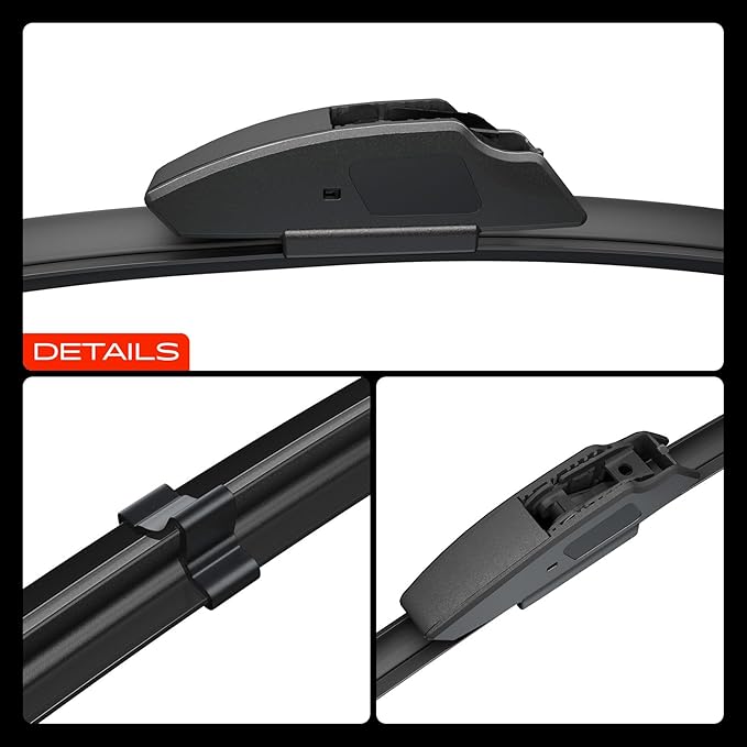 A-Premium 26"+18"+10" Windshield Wiper Blades Compatible with Honda HR-V 2016-2022 - Front Rear Wipers Blade Set for Hook/RL3 Arm Connector, with Wear Indicator & Towel (Pack of 3)