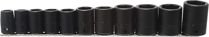 Proto "Stanley J74102 11-pc 6 Point 1/2"" Drive Impact Socket Set"