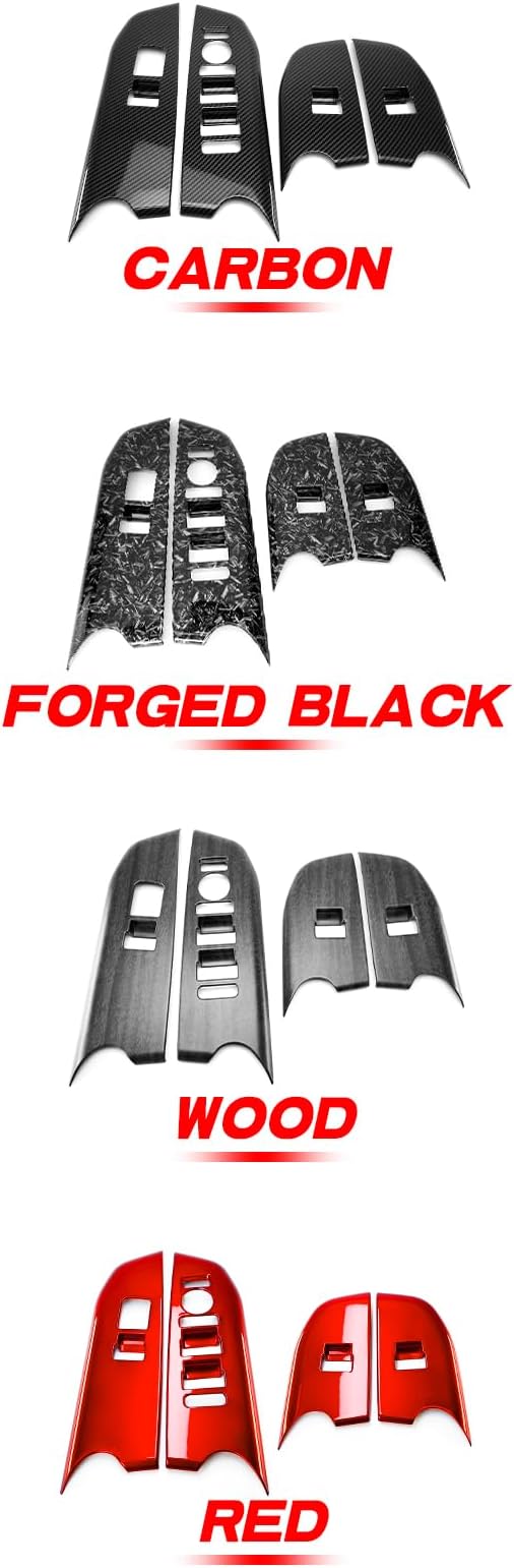 4PCS Door Lock Switch Covers Trim Compatible with Kia K4 2025-2026 Accessories (Red)