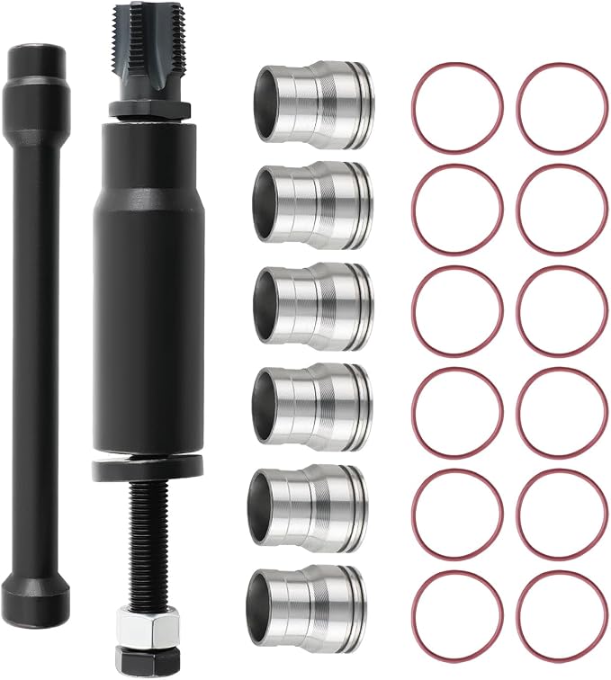 maXpeedingrods Injector Sleeve Cup Removal Installation Tool with Parts Kit for Caterpillar 3126 / 3216B for Cat C7 C9 with Style HUEI injectors