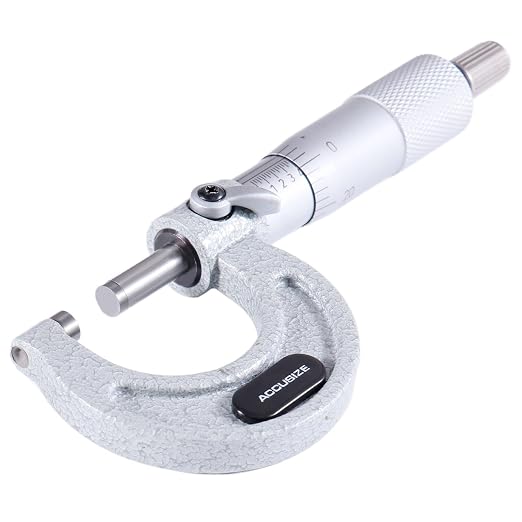 Accusize Industrial Tools 0-1'' by 0.0001'' Ultra-Precision Outside Micrometer, Eg00-0001 | 0-1", Ultra-Precision, Carbide Tipped, M-Type, Resolution 0.0001", Ratchet Friction Thimble, Solid Storage Case