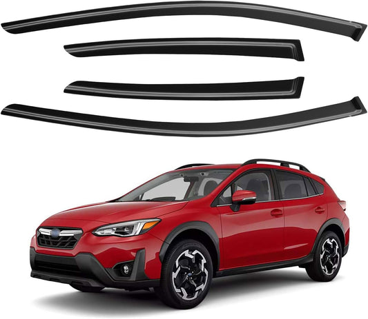 Window Visors Rain Guards for 2018-2023 Subaru Crosstrek, Out-Channel Window Vent Wind Deflectors Visors Shades for 2017-2023 Subaru Impreza Hatchback