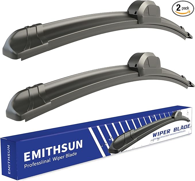 OEM QUALITY 24" + 17" Premium All-Seasons Stable And Quiet Windshield Wiper Blades(Set of 2)