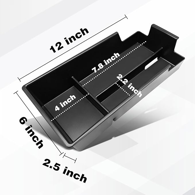 BestEvMod Center Console Organizer Tray Compatible with Chevy Blazer EV 2026 2025 2024 2023 Interior Accessories Armrest Storage Box ABS Material with PVC Trim & Removable Coin Holder (Red)
