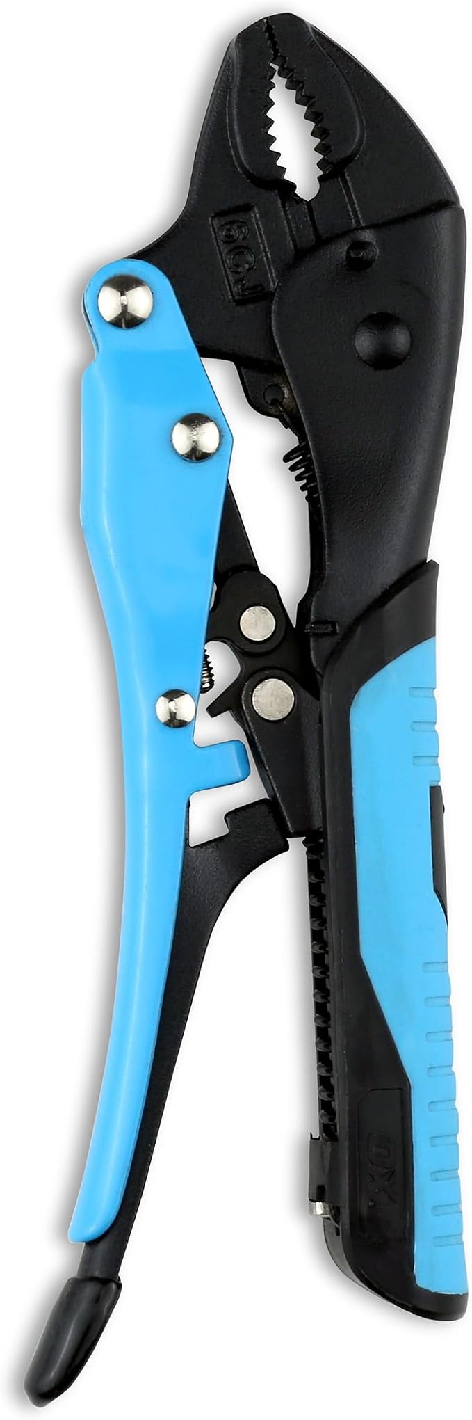 OX Pro Auto-Adjust Curve Jaw Pliers, 6 in - Soft Grip | Auto-adjusting pivot mechanism, serrated curved jaws, bi-material handle - ideal for plumbing, automotive & mechanical work